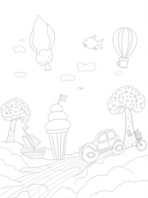 Hot Air Balloons and a Vintage Car Wonderland