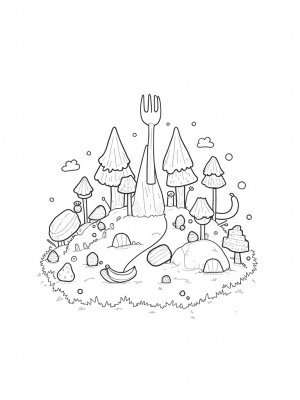 Cupcake Forest with Ice Cream Mountain