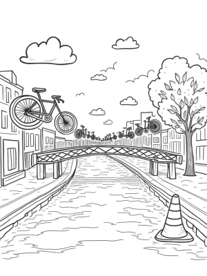 Floating Bicycles and a Colorful River