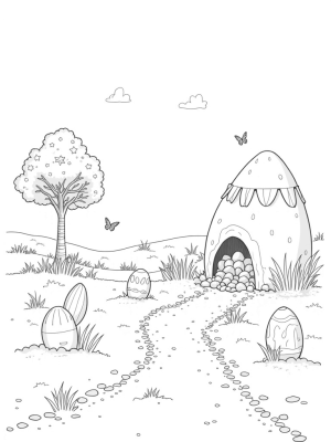 Giant Eggs and a Carrot Tree in a Magical Garden