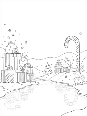 Overgrown Gift Boxes and a Peppermint Candy Cane