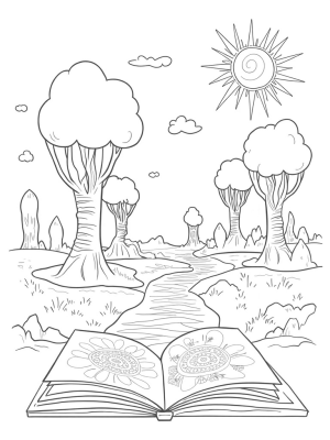 Giant Paintbrush Trees and Color Palette Leaves