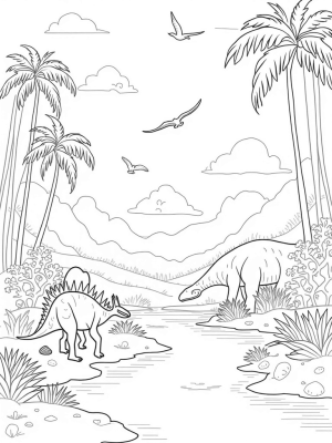 Hatching Dino Egg in a Prehistoric Forest