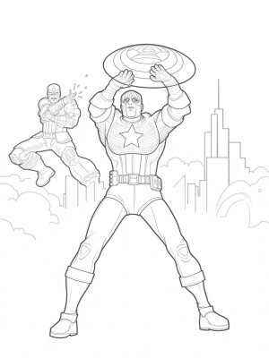 Avengers Team-up Showdown with Captain America, Iron Man, and Black Widow