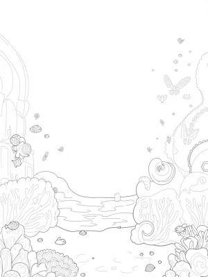Underwater Garden with Giant Coral and a Friendly Octopus