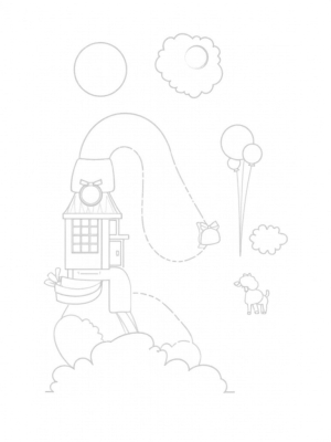 Dream House on a Cloud with a High Heel Slide