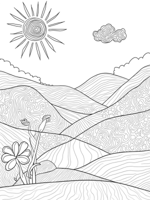 Patchwork Hills and Colorful Rivers