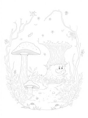 Enchanted Forest with Gruffalo Stone and Natural Throne