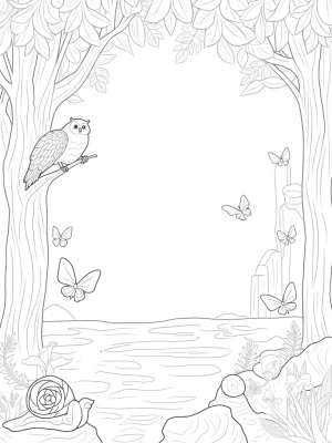 Jungle Canopy with Colorful Creatures