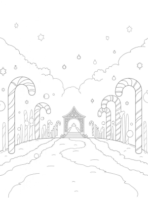 Giant Candy Canes and a Snowflake Gazebo