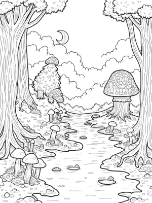 Mushroom Glade with Gruffalo Rock Formation