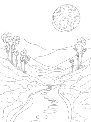 Swirling Hills and Colorful Pinwheels