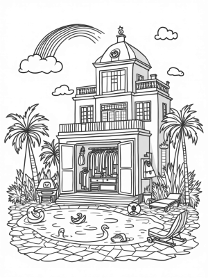 Dreamy Pink Mansion with Fashion Closet and Pool