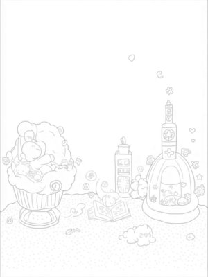 Giant Teddy Bear and Playful Nursery Scene