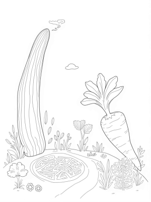 Oversized Fruits and Vegetables Garden