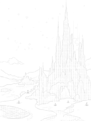 Glistening Ice Castle on a Snowy Mountain