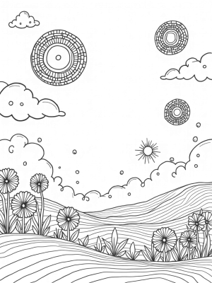 Dreamy Circles and Floral Hills