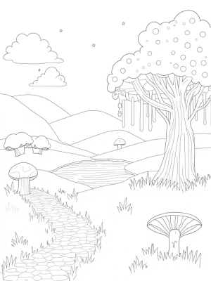 Colorful Pony Hoof Mushrooms in a Meadow