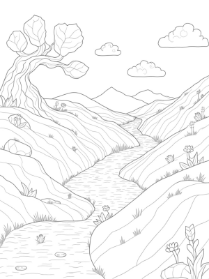 Spiraling Hills and a Tranquil River