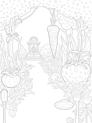 Oversized Fruits and Vegetables Garden