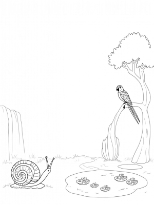 Twisted Trees and Colorful Creatures in a Jungle Paradise