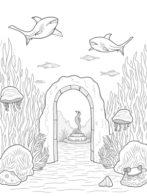 Coral Towers and Sharks in an Underwater City