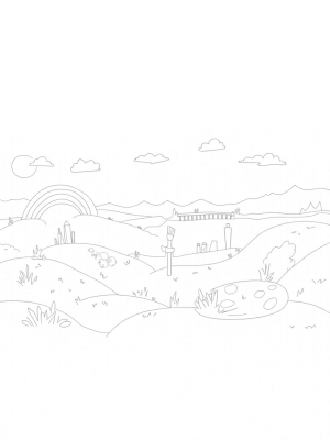 Rolling Hills of Paint Tubes and a Giant Paint Palette