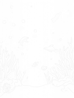 Dolphins in a Spiraling Coral Garden