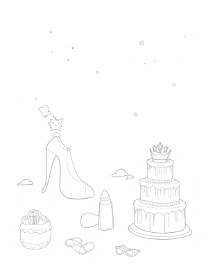 Giant High Heel and Sparkling Accessories in a Dreamy Fashion Land