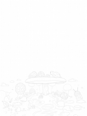 Giant Mushroom Table in a Twisted Tree Forest