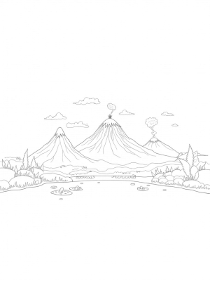 Dragon Spine Mountains with Cloud Dragon and Crystal Lake