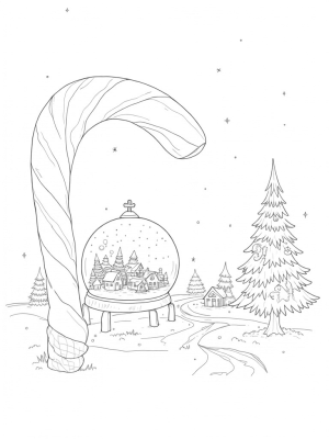 Giant Candy Canes and a Snow Globe Village