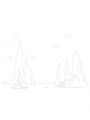 Floating Islands and Serene Lake Landscape