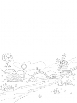 Floating Vintage Cars and Colorful Balloons in a Whimsical Sky