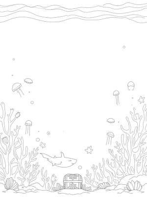 Giant Shark in a Musical Coral Reef