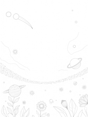 Celestial Garden of Luminescent Planets