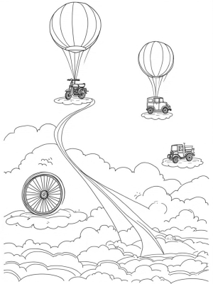 Floating Vintage Cars and a Giant Bicycle Wheel Portal