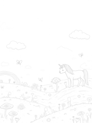 Majestic Pony in a Colorful Meadow