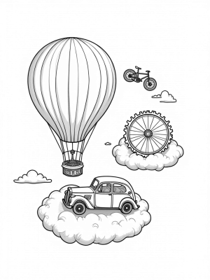 Garage in the Clouds with Floating Vehicles