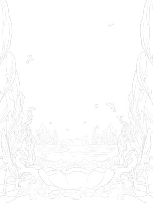 Underwater Garden with a Shimmering Pearl