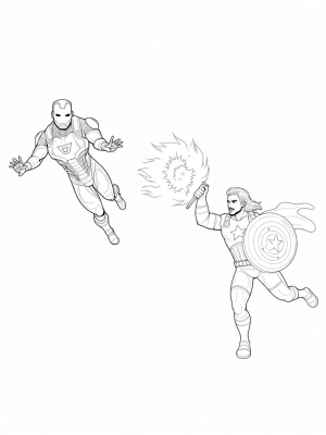 Battle Ready Avengers: Iron Man, Captain America, and Thor