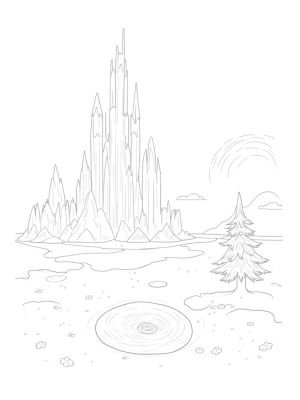 Shimmering Ice Palace in a Winter Wonderland