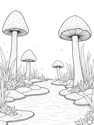 Mushroom Forest Glade with Crystal River