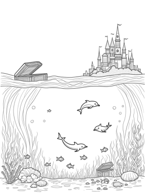 Underwater Dolphins and Treasure Adventure