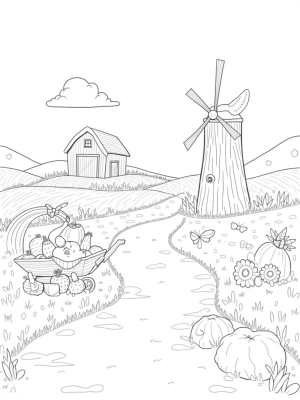 Giant Watering Can and Rainbow Fields