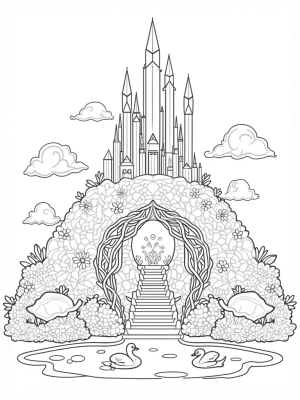 Crystal Castle with Throne and Gardens