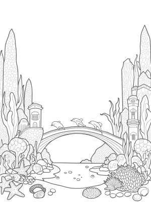 Underwater City of Coral and Dolphins