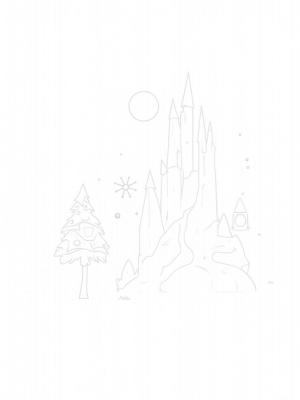 Crystalline Ice Palace on a Frosty Mountain