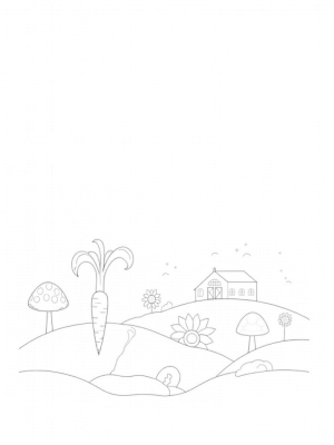 Oversized Vegetable Farm Landscape