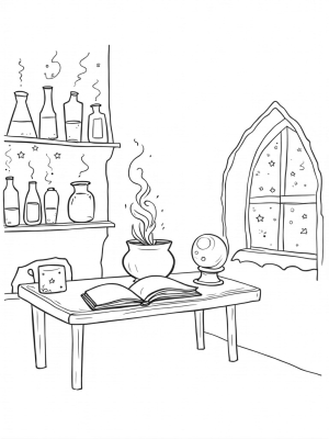 Potion Laboratory in a Crooked Tower